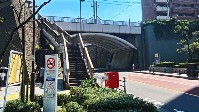 JR田端駅前の歩道橋