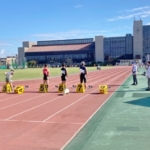 第37回神奈川マスターズ陸上競技選手権大会の100mスタート地点