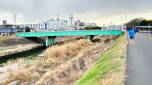 矢上川の一本橋
