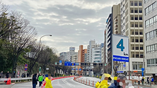 東京マラソンの4km地点