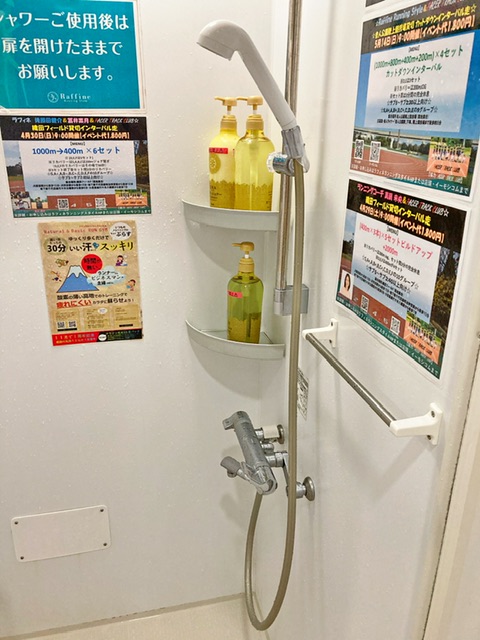 ラフィネランニングスタイル神田店のシャワールーム